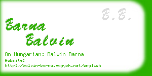 barna balvin business card